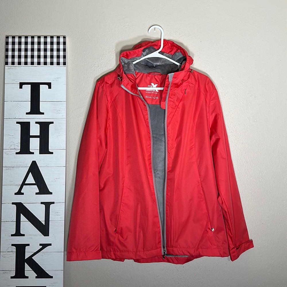 Zeroxposur Jacket XL Pink/ Gray Plush Lined Soft Shell like new